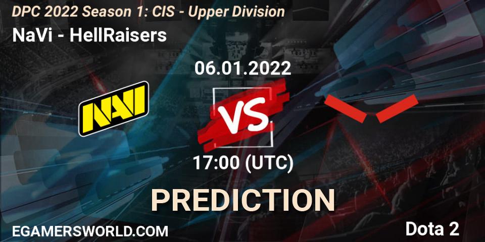 Prognose für das Spiel NaVi VS HellRaisers. 06.01.22. Dota 2 - DPC 2022 Season 1: CIS - Upper Division