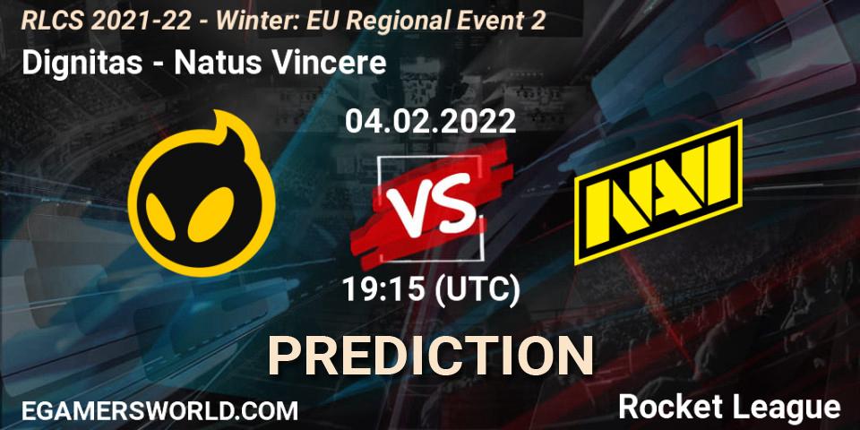 Prognose für das Spiel Dignitas VS Natus Vincere. 04.02.2022 at 19:15. Rocket League - RLCS 2021-22 - Winter: EU Regional Event 2