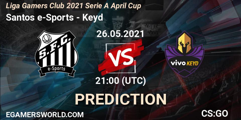 Prognose für das Spiel Santos e-Sports VS Keyd. 26.05.21. CS2 (CS:GO) - Liga Gamers Club 2021 Serie A April Cup