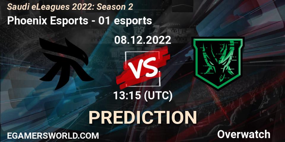 Prognose für das Spiel Phoenix Esports VS 01 esports. 08.12.22. Overwatch - Saudi eLeagues 2022: Season 2