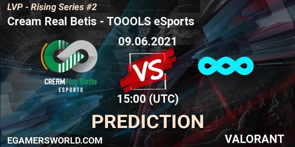Prognose für das Spiel Cream Real Betis VS TOOOLS eSports. 09.06.2021 at 15:00. VALORANT - LVP - Rising Series #2