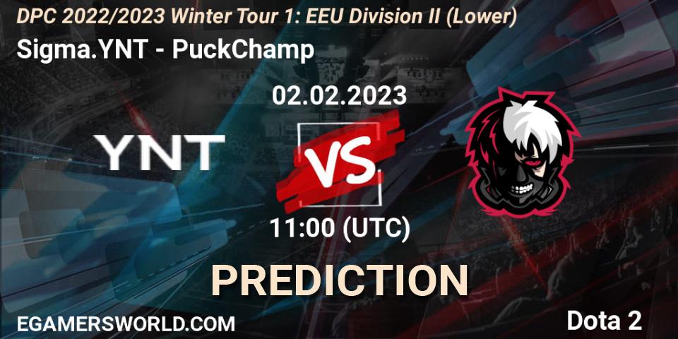 Prognose für das Spiel Sigma.YNT VS PuckChamp. 02.02.23. Dota 2 - DPC 2022/2023 Winter Tour 1: EEU Division II (Lower)