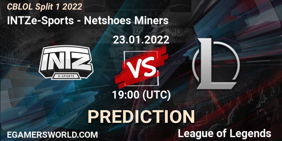 Prognose für das Spiel INTZ e-Sports VS Miners.gg. 23.01.2022 at 18:10. LoL - CBLOL Split 1 2022