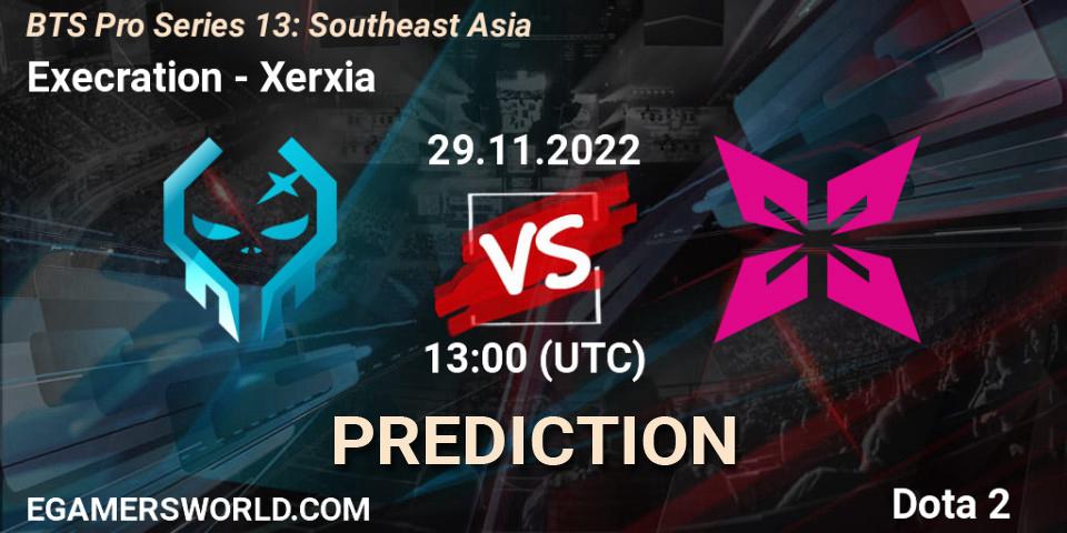 Prognose für das Spiel Execration VS Xerxia. 29.11.22. Dota 2 - BTS Pro Series 13: Southeast Asia