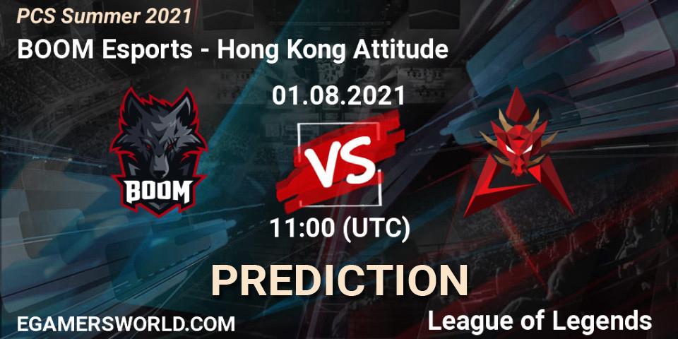 Prognose für das Spiel BOOM Esports VS Hong Kong Attitude. 01.08.21. LoL - PCS Summer 2021