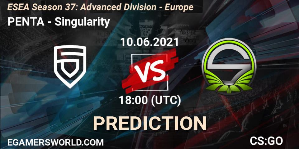 Prognose für das Spiel PENTA VS Singularity. 10.06.21. CS2 (CS:GO) - ESEA Season 37: Advanced Division - Europe
