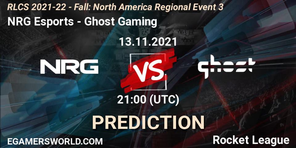 Prognose für das Spiel NRG Esports VS Ghost Gaming. 13.11.21. Rocket League - RLCS 2021-22 - Fall: North America Regional Event 3