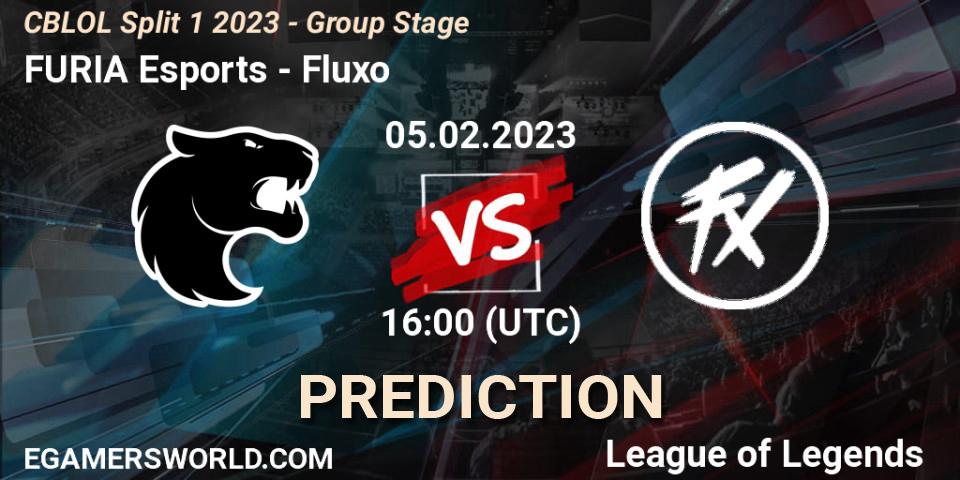 Prognose für das Spiel FURIA Esports VS Fluxo. 05.02.23. LoL - CBLOL Split 1 2023 - Group Stage