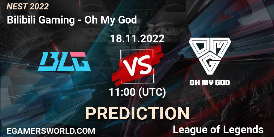 Prognose für das Spiel Bilibili Gaming VS Oh My God. 18.11.22. LoL - NEST 2022