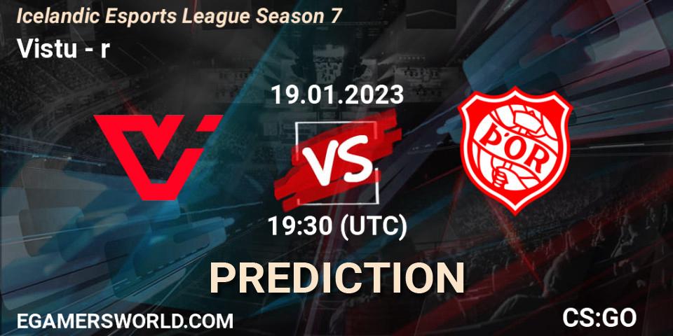 Prognose für das Spiel Viðstöðu VS Þór. 19.01.23. CS2 (CS:GO) - Icelandic Esports League Season 7