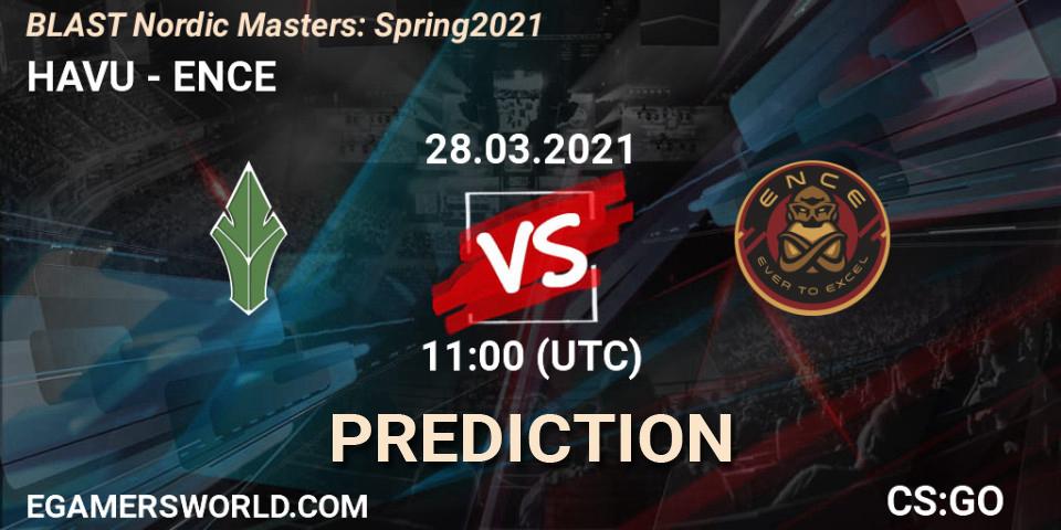 Prognose für das Spiel HAVU VS ENCE. 28.03.2021 at 11:00. Counter-Strike (CS2) - BLAST Nordic Masters: Spring 2021