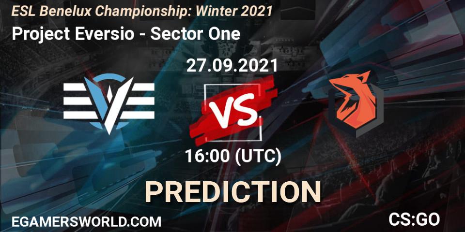 Prognose für das Spiel Project Eversio VS Sector One. 27.09.2021 at 16:00. Counter-Strike (CS2) - ESL Benelux Championship: Winter 2021