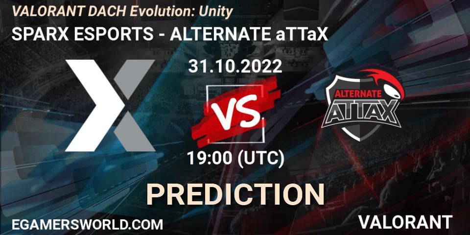 Prognose für das Spiel SPARX ESPORTS VS ALTERNATE aTTaX. 31.10.22. VALORANT - VALORANT DACH Evolution: Unity