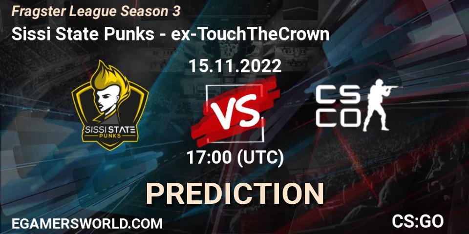 Prognose für das Spiel Sissi State Punks VS ex-TouchTheCrown. 15.11.22. CS2 (CS:GO) - Fragster League Season 3