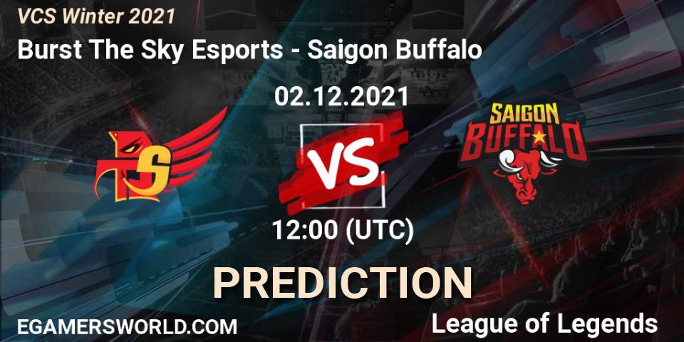 Prognose für das Spiel Burst The Sky Esports VS Saigon Buffalo. 02.12.2021 at 12:00. LoL - VCS Winter 2021