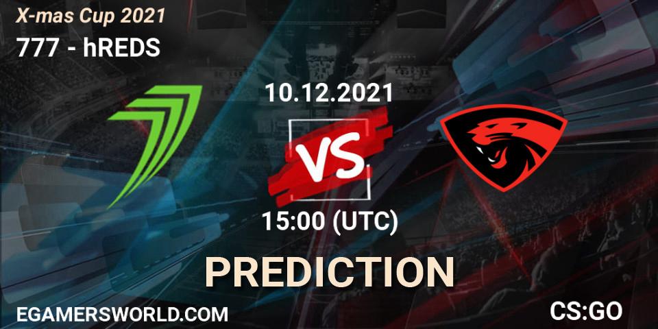 Prognose für das Spiel 777 VS hREDS. 10.12.21. CS2 (CS:GO) - SWSG X-mas Cup