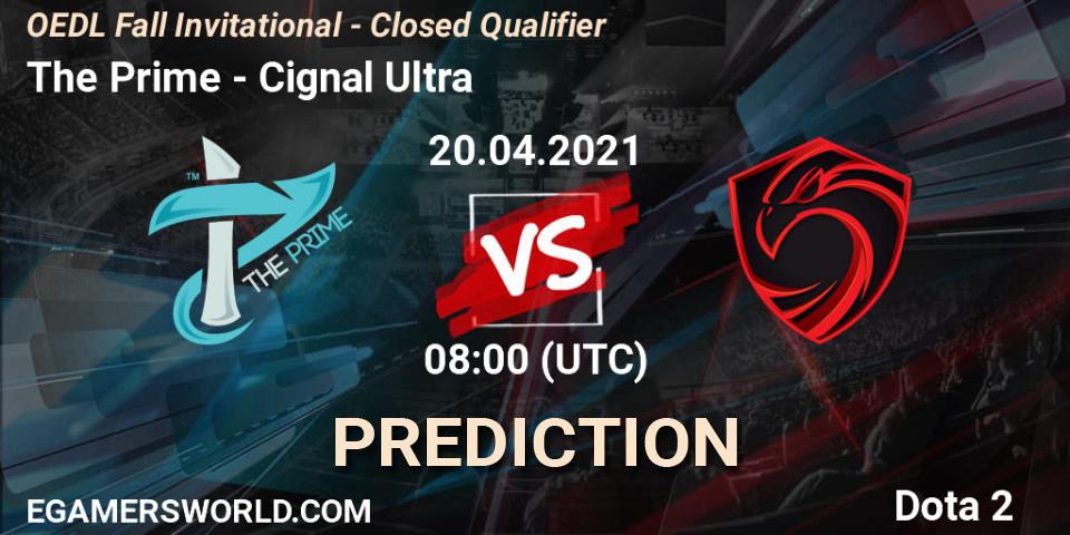 Prognose für das Spiel The Prime VS Cignal Ultra. 20.04.21. Dota 2 - OEDL Fall Invitational - Closed Qualifier