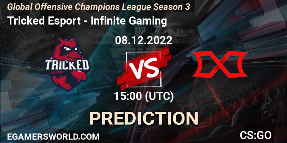Prognose für das Spiel Tricked Esport VS Infinite Gaming. 08.12.22. CS2 (CS:GO) - Global Offensive Champions League Season 3