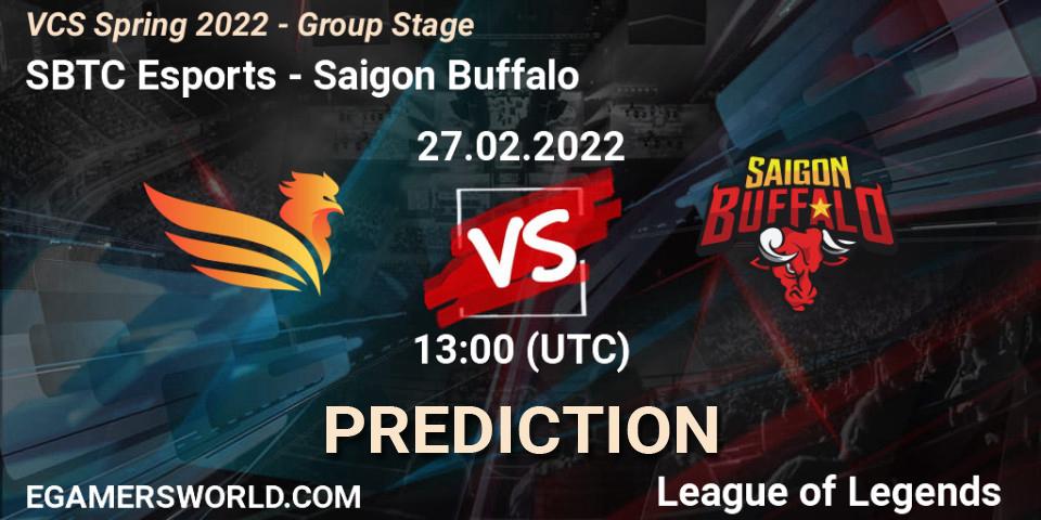 Prognose für das Spiel SBTC Esports VS Saigon Buffalo. 27.02.2022 at 13:00. LoL - VCS Spring 2022 - Group Stage 