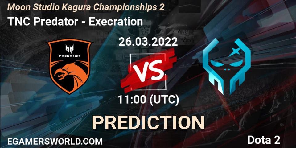 Prognose für das Spiel TNC Predator VS Execration. 26.03.22. Dota 2 - Moon Studio Kagura Championships 2