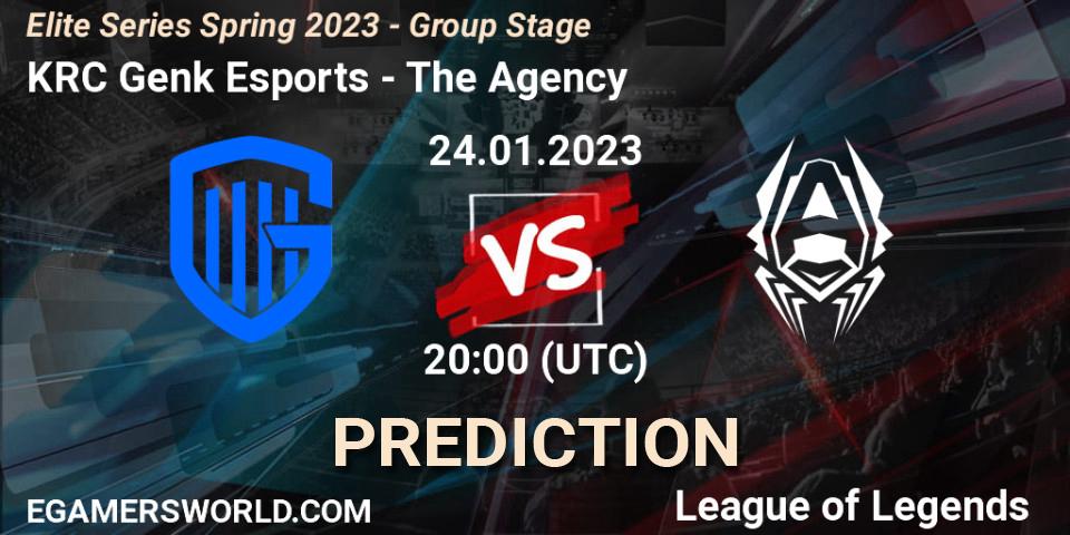 Prognose für das Spiel KRC Genk Esports VS The Agency. 24.01.23. LoL - Elite Series Spring 2023 - Group Stage