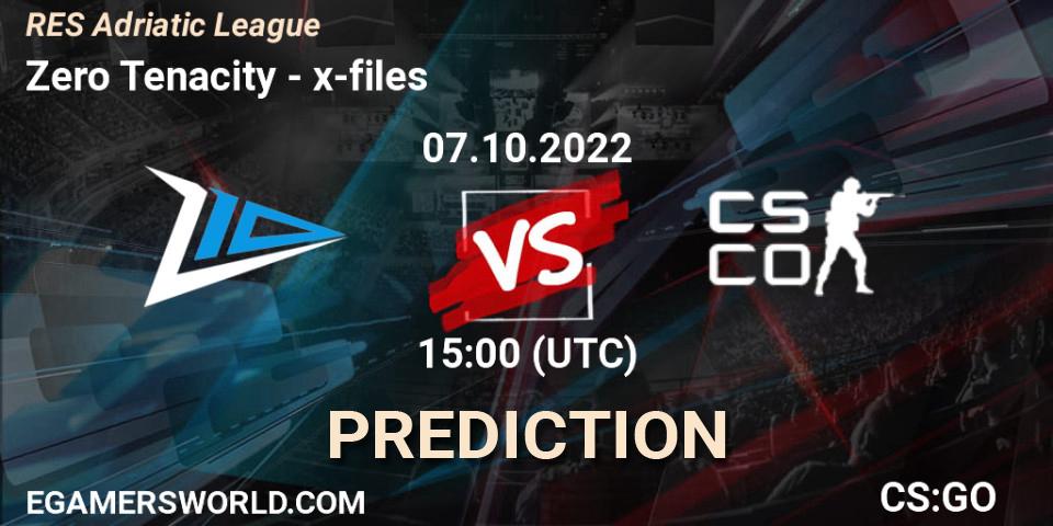 Prognose für das Spiel Zero Tenacity VS x-files. 07.10.2022 at 15:00. Counter-Strike (CS2) - RES Adriatic League