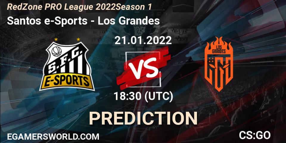 Prognose für das Spiel Santos e-Sports VS Los Grandes. 21.01.22. CS2 (CS:GO) - RedZone PRO League 2022 Season 1