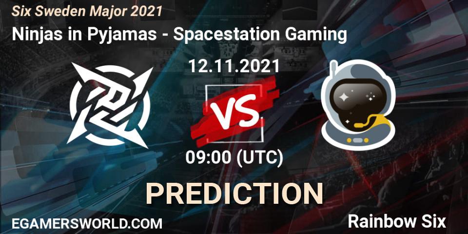 Prognose für das Spiel Ninjas in Pyjamas VS Spacestation Gaming. 12.11.2021 at 17:45. Rainbow Six - Six Sweden Major 2021
