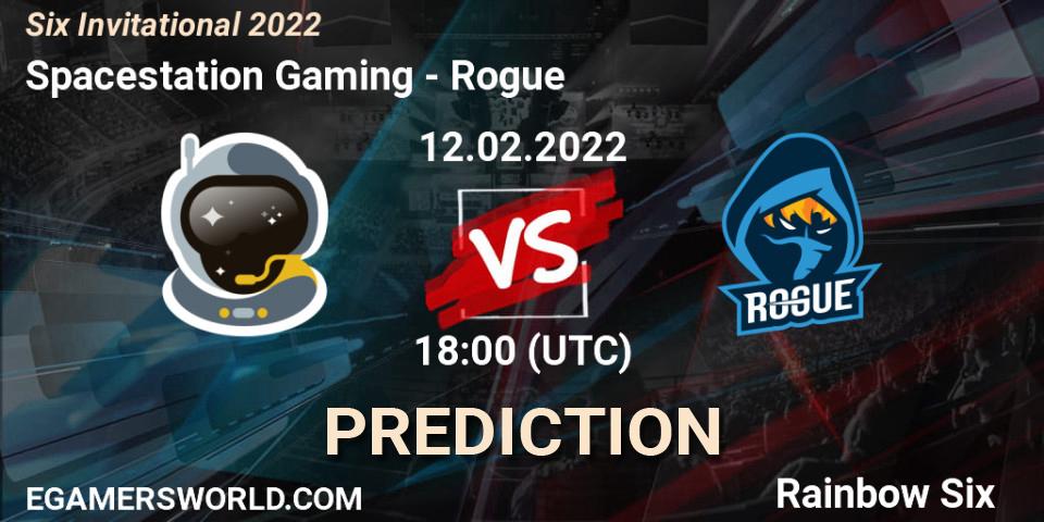 Prognose für das Spiel Spacestation Gaming VS Rogue. 12.02.22. Rainbow Six - Six Invitational 2022