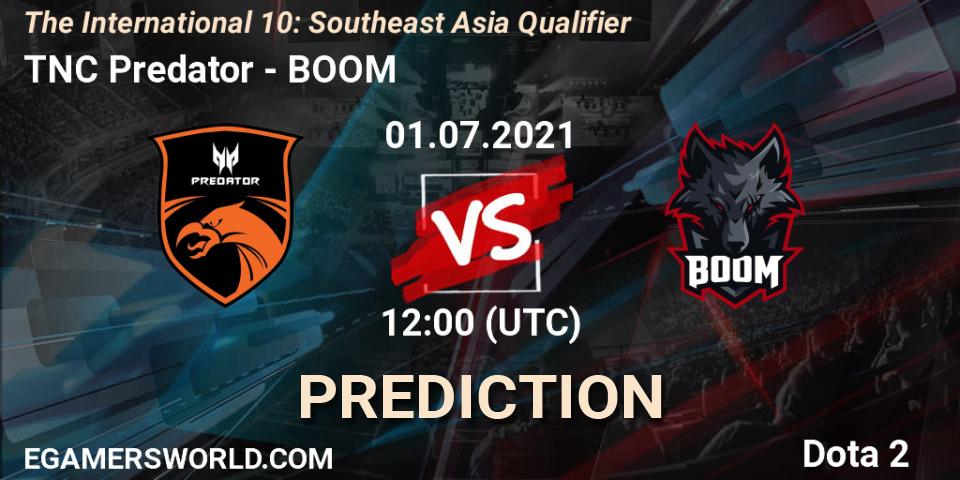 Prognose für das Spiel TNC Predator VS BOOM. 01.07.21. Dota 2 - The International 10: Southeast Asia Qualifier