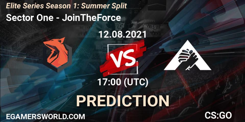 Prognose für das Spiel Sector One VS JoinTheForce. 12.08.2021 at 17:00. Counter-Strike (CS2) - Elite Series Season 1: Summer Split