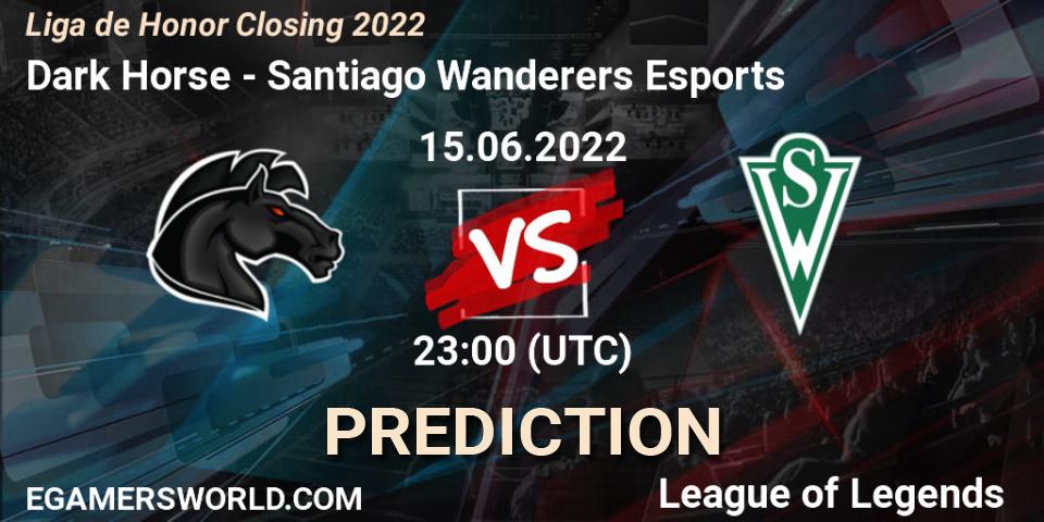 Prognose für das Spiel Dark Horse VS Santiago Wanderers Esports. 15.06.22. LoL - Liga de Honor Closing 2022