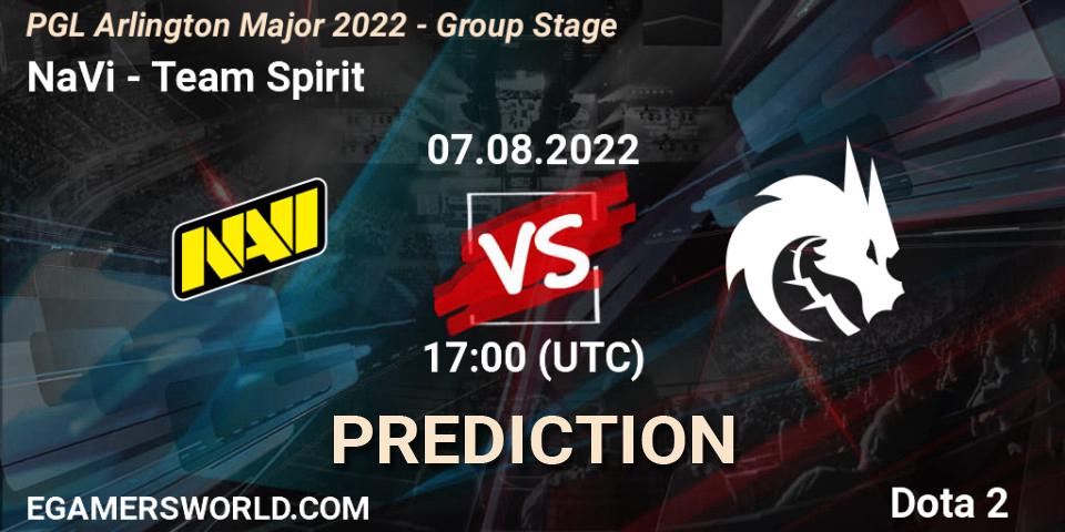 Prognose für das Spiel NaVi VS Team Spirit. 07.08.22. Dota 2 - PGL Arlington Major 2022 - Group Stage