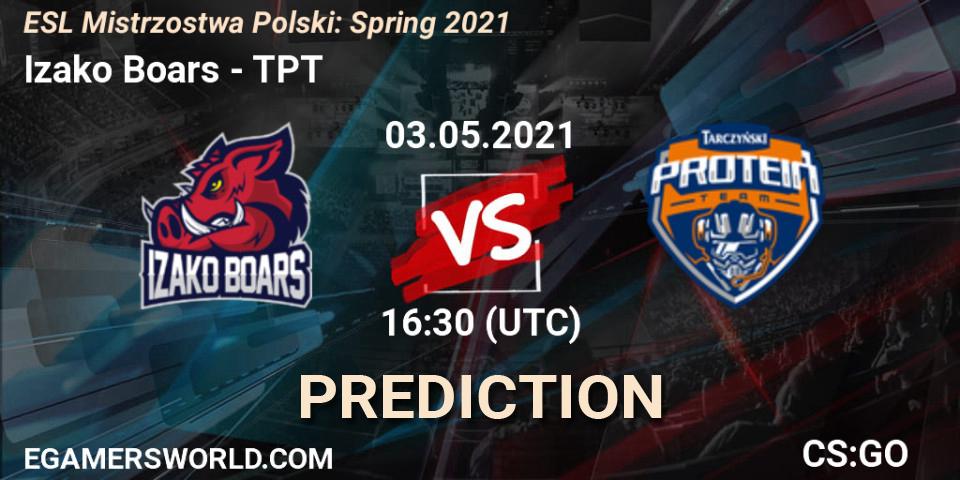 Prognose für das Spiel Izako Boars VS TPT. 03.05.2021 at 16:50. Counter-Strike (CS2) - ESL Mistrzostwa Polski: Spring 2021