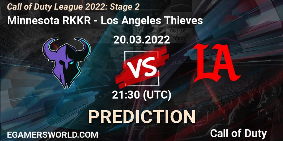 Prognose für das Spiel Minnesota RØKKR VS Los Angeles Thieves. 20.03.22. Call of Duty - Call of Duty League 2022: Stage 2