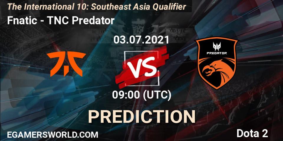 Prognose für das Spiel Fnatic VS TNC Predator. 03.07.21. Dota 2 - The International 10: Southeast Asia Qualifier