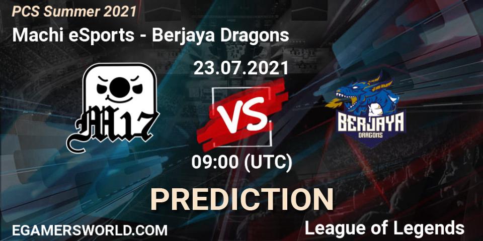 Prognose für das Spiel Machi eSports VS Berjaya Dragons. 23.07.2021 at 09:00. LoL - PCS Summer 2021