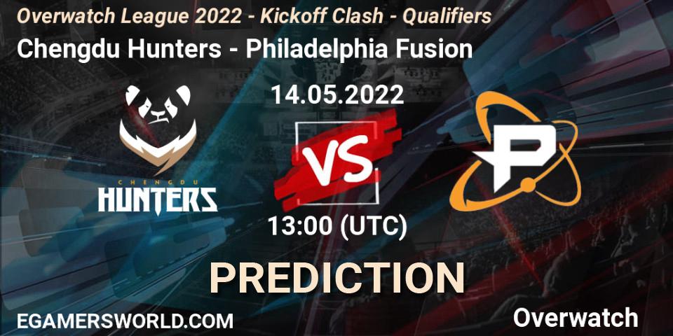 Prognose für das Spiel Chengdu Hunters VS Philadelphia Fusion. 27.05.22. Overwatch - Overwatch League 2022 - Kickoff Clash - Qualifiers