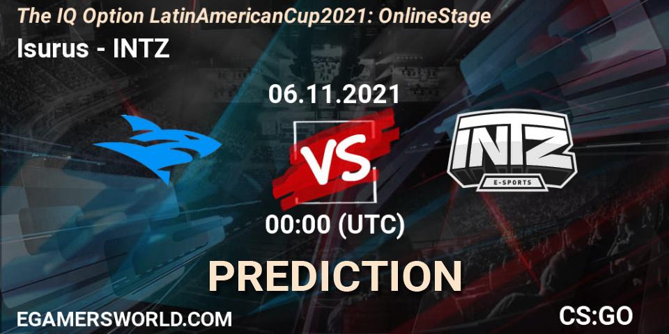 Prognose für das Spiel Isurus VS INTZ. 06.11.2021 at 00:00. Counter-Strike (CS2) - The IQ Option Latin American Cup 2021: Online Stage
