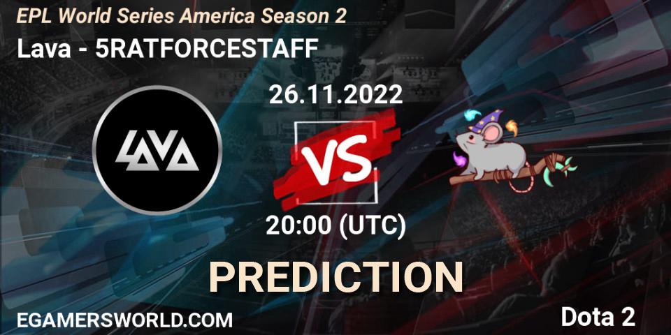 Prognose für das Spiel Ukumari VS 5RATFORCESTAFF. 26.11.22. Dota 2 - EPL World Series America Season 2