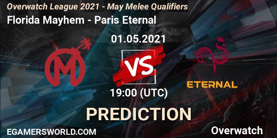 Prognose für das Spiel Florida Mayhem VS Paris Eternal. 01.05.21. Overwatch - Overwatch League 2021 - May Melee Qualifiers