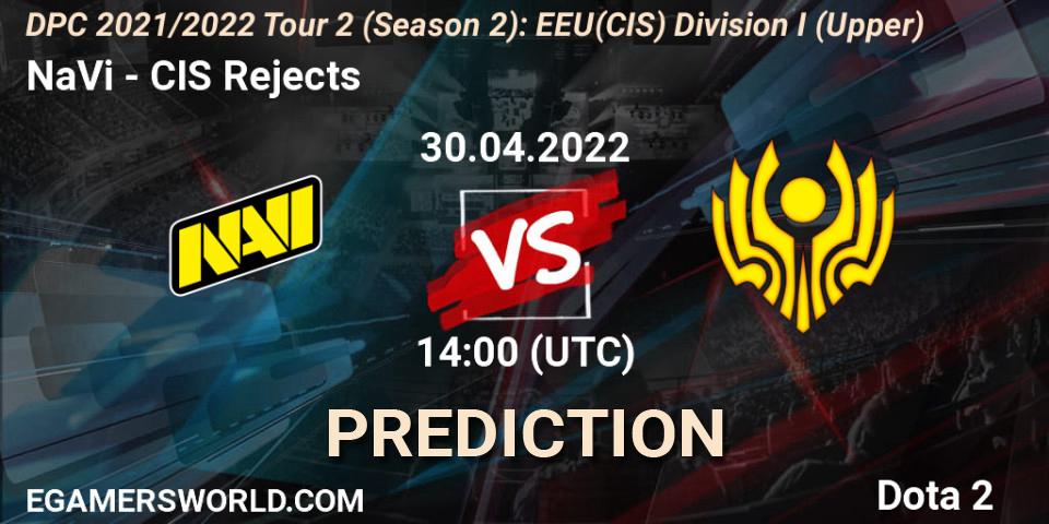 Prognose für das Spiel NaVi VS CIS Rejects. 30.04.2022 at 14:00. Dota 2 - DPC 2021/2022 Tour 2 (Season 2): EEU(CIS) Division I (Upper)