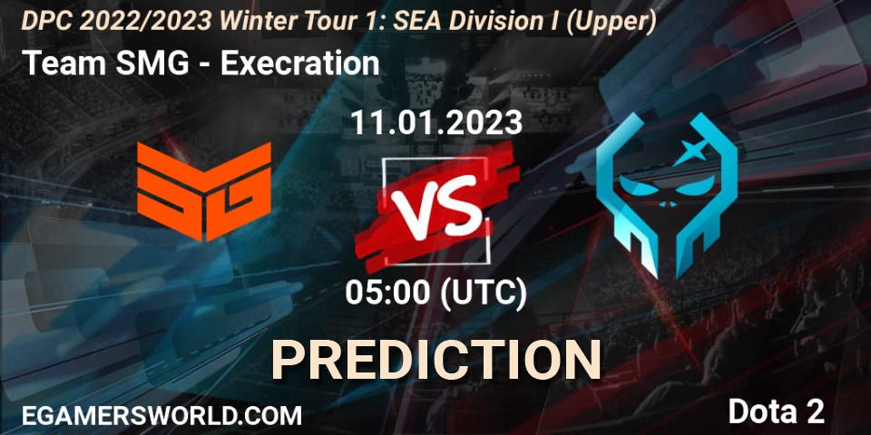 Prognose für das Spiel Team SMG VS Execration. 11.01.23. Dota 2 - DPC 2022/2023 Winter Tour 1: SEA Division I (Upper)