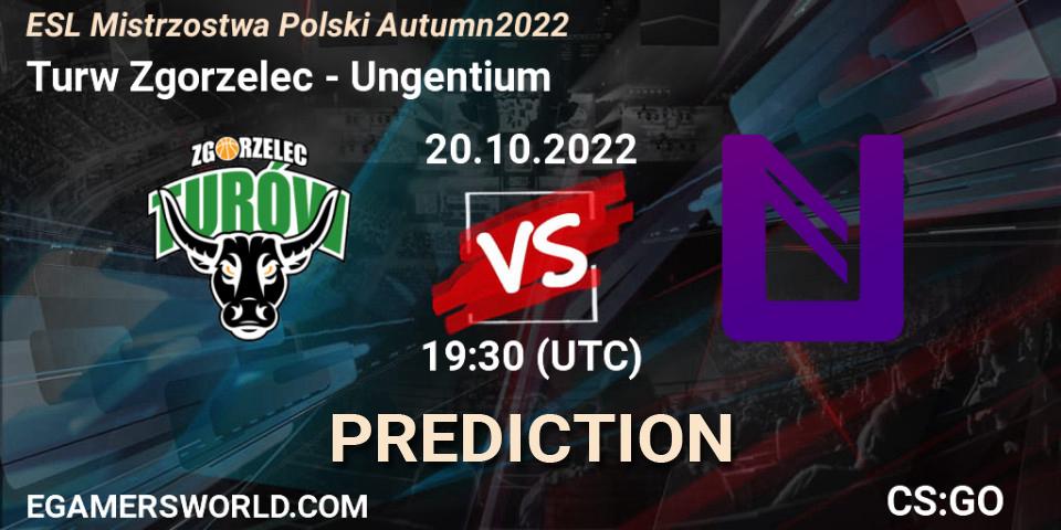 Prognose für das Spiel Turów Zgorzelec VS Ungentium. 20.10.22. CS2 (CS:GO) - ESL Mistrzostwa Polski Autumn 2022