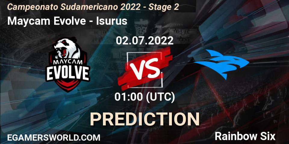 Prognose für das Spiel Maycam Evolve VS Isurus. 02.07.2022 at 01:00. Rainbow Six - Campeonato Sudamericano 2022 - Stage 2
