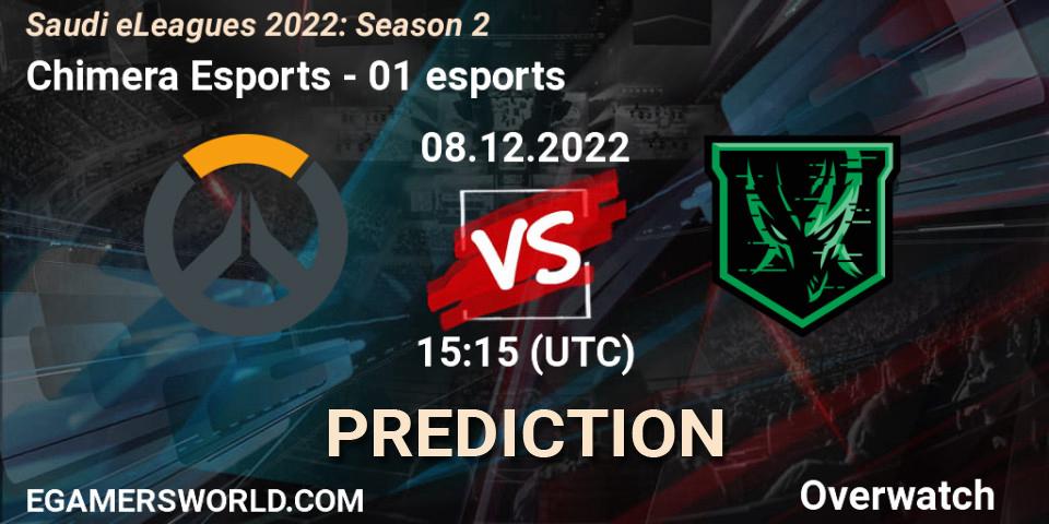 Prognose für das Spiel Chimera Esports VS 01 esports. 08.12.22. Overwatch - Saudi eLeagues 2022: Season 2