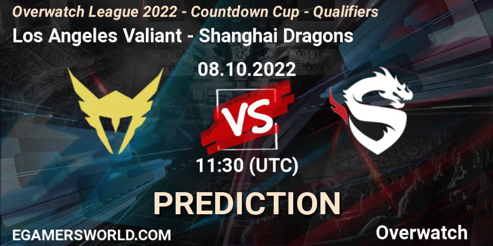 Prognose für das Spiel Los Angeles Valiant VS Shanghai Dragons. 08.10.22. Overwatch - Overwatch League 2022 - Countdown Cup - Qualifiers
