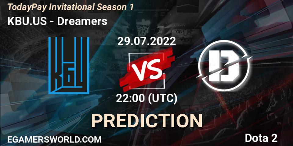 Prognose für das Spiel KBU.US VS Dreamers. 29.07.2022 at 22:00. Dota 2 - TodayPay Invitational Season 1