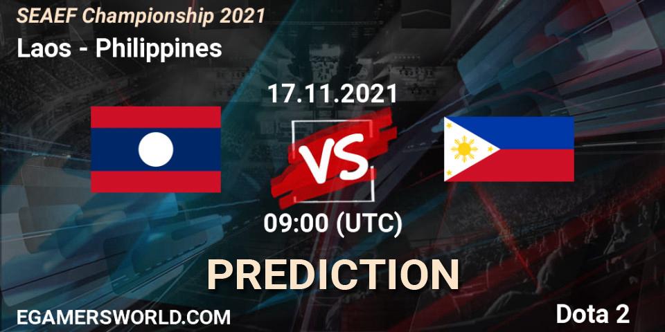 Prognose für das Spiel Laos VS Philippines. 17.11.21. Dota 2 - SEAEF Dota2 Championship 2021