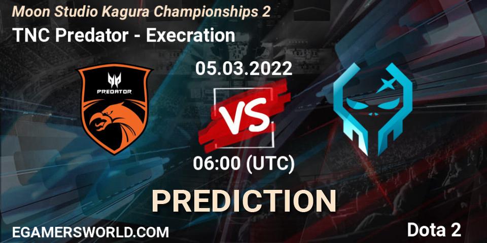Prognose für das Spiel TNC Predator VS Execration. 05.03.22. Dota 2 - Moon Studio Kagura Championships 2